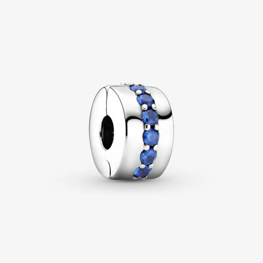 Pandora Blue Silver Clip Charm